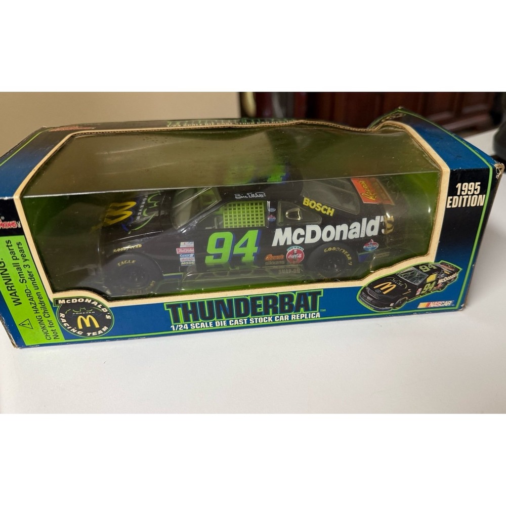 Vtg Thunder Bat Racing Champions Diecast Car Replica #94, 1-24 scale Coca-Cola